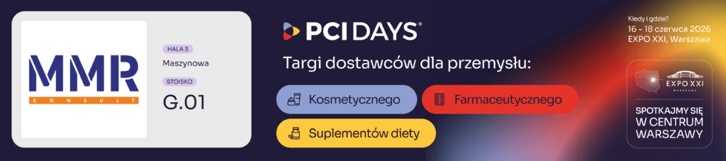 Grafika z informacją o stoisku MMR CONSULT na PCI DAYS w czerwcu w Warszawie